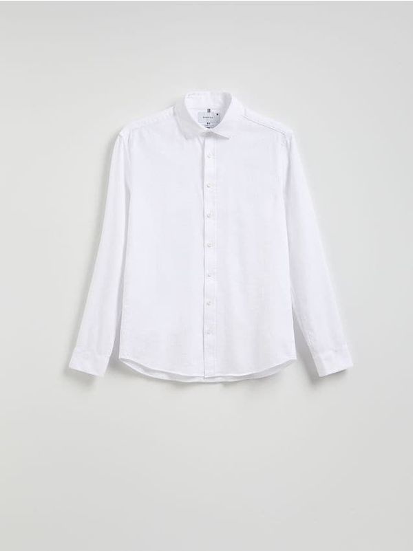 Reserved Reserved - Super slim fit košulja s visokim udjelom pamuka - bijela