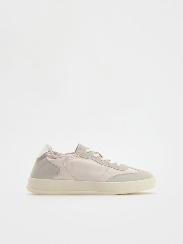 Reserved Reserved - Tenisice od kombiniranih materijala - light grey