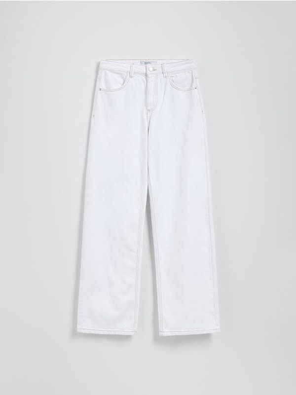 Reserved Reserved - Wide leg traperice - bijela