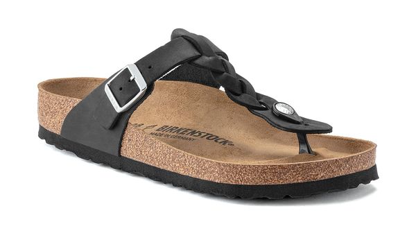 Birkenstock Birkenstock Gizeh Oiled Leather Black Narrow Fit