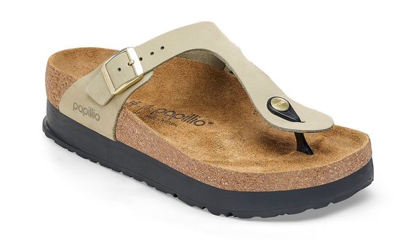 Birkenstock Birkenstock Gizeh PAP Flex Platform Nubuck Leather Regular Fit