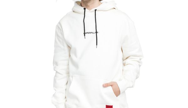 Caterpillar Caterpillar Double Print Hoodie White