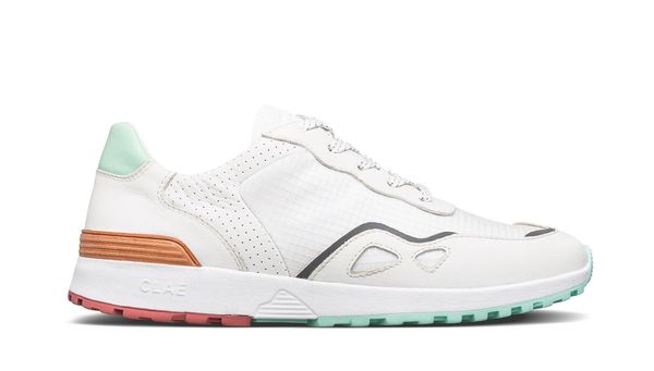 Clae Clae Hayden White Milled Leather Ripstop