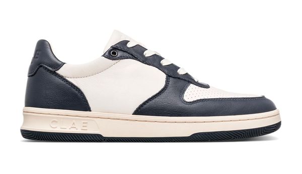 Clae Clae Malone Navy Leather Off-White