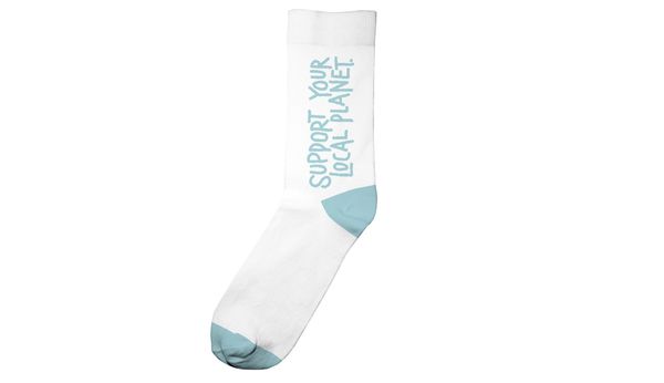 Dedicated Dedicated Socks Sigtuna Local Planet White