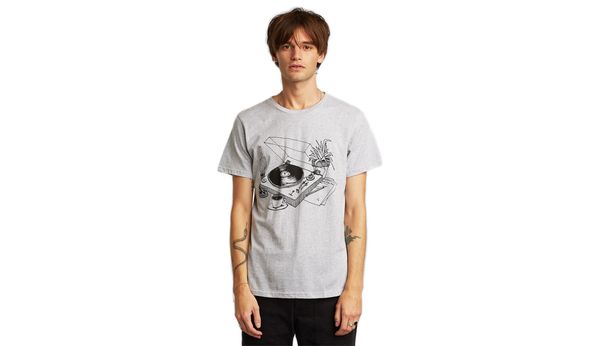 Dedicated Dedicated T-shirt Stockholm Coffee Vinyl Grey Melange