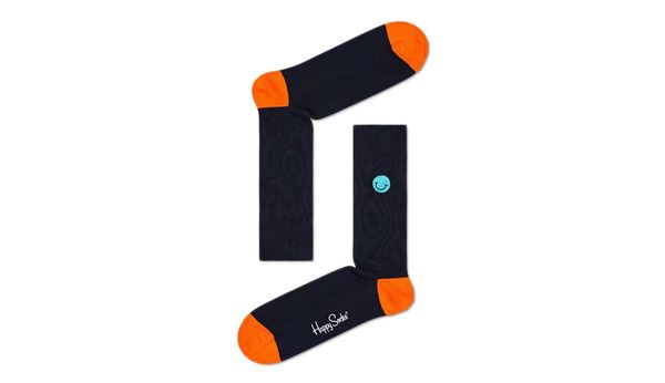 Happy Socks Happy Socks Ribbed Embroidery Smiley Sock