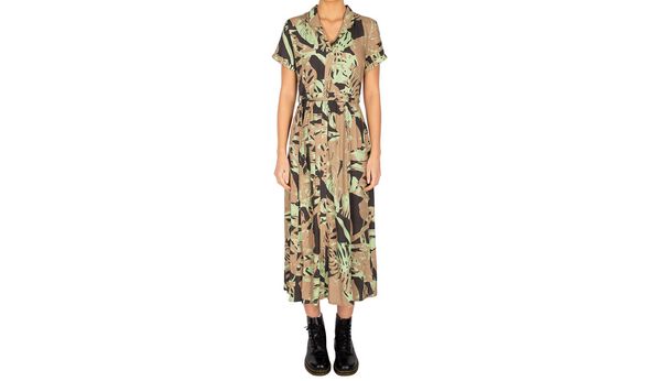 IrieDaily IrieDaily Blossy Maxi Dress Khaki beach