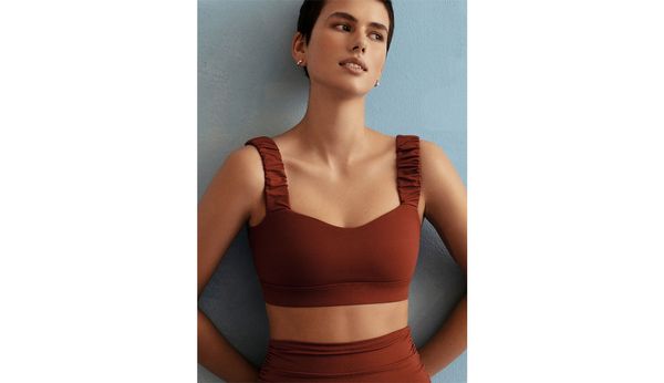 Norba Clothing Norba Ruffle Wave Bra Sienna