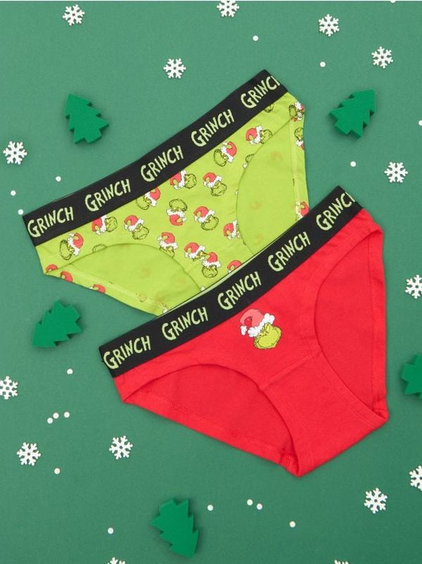 Sinsay Sinsay - Komplet od 2 para hipster gaćica Grinch