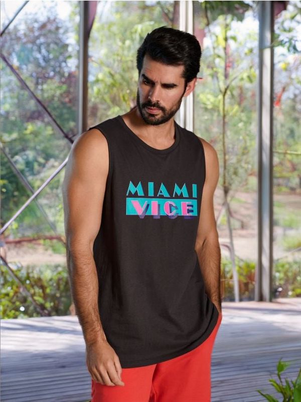 Sinsay Sinsay - Majica bez rukava Miami Vice