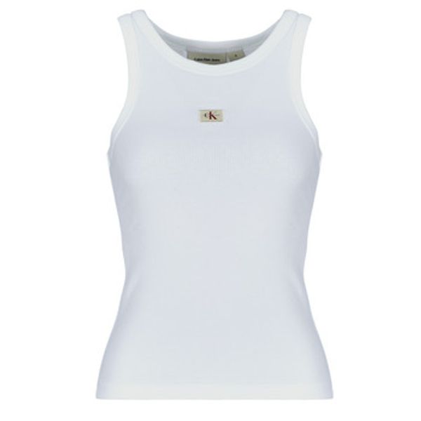 Calvin Klein Jeans Calvin Klein Jeans  Majice s naramenicama i majice bez rukava WOVEN LABEL RIB TANK TOP  Calvin Klein Jeans