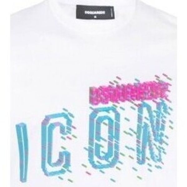 Dsquared Dsquared  Sportske majice T-Shirt Pixeled Icon Cool Fit Tee blanc  Dsquared