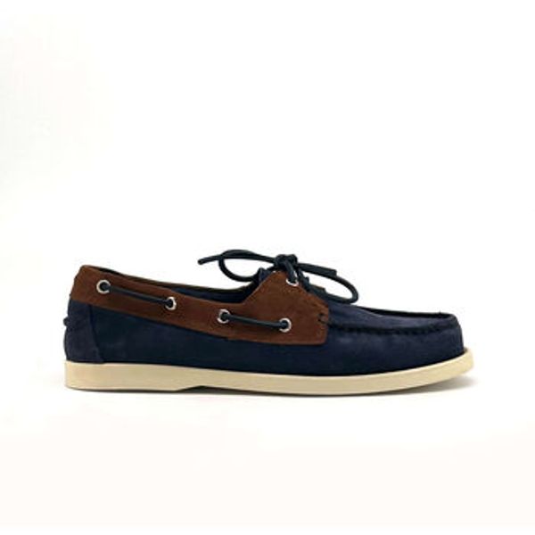 Duca Di Morrone Duca Di Morrone  Brodarice Santiago - Suede Blue/Brown  Duca Di Morrone