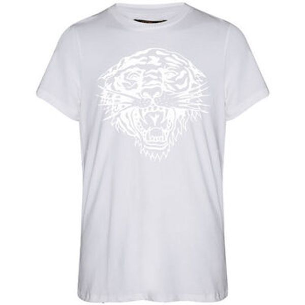 Ed Hardy Ed Hardy  Majice kratkih rukava Tiger glow tape crop tank top white  Ed Hardy