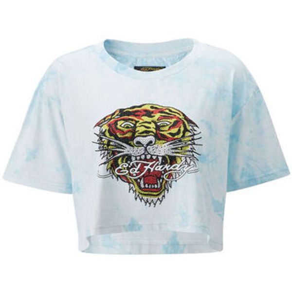 Ed Hardy Ed Hardy  Majice / Polo majice Los tigre grop top turquesa  Ed Hardy