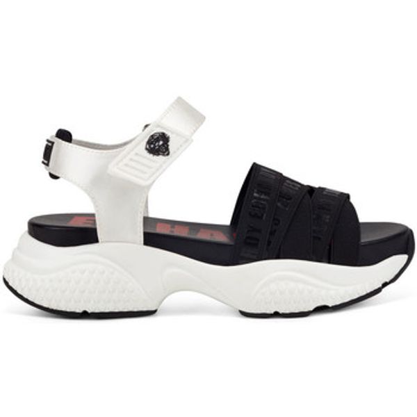 Ed Hardy Ed Hardy  Sandale i polusandale Overlap sandal black/white  Ed Hardy