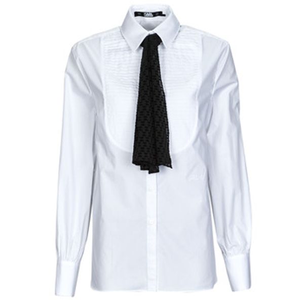 Karl Lagerfeld Karl Lagerfeld  Košulje i bluze BIB SHIRT W/ MONOGRAM NECKTIE  Karl Lagerfeld