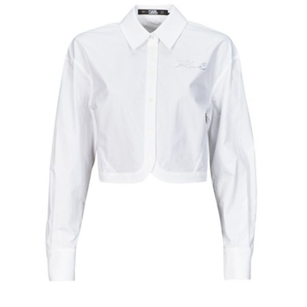 Karl Lagerfeld Karl Lagerfeld  Košulje i bluze crop poplin shirt  Karl Lagerfeld