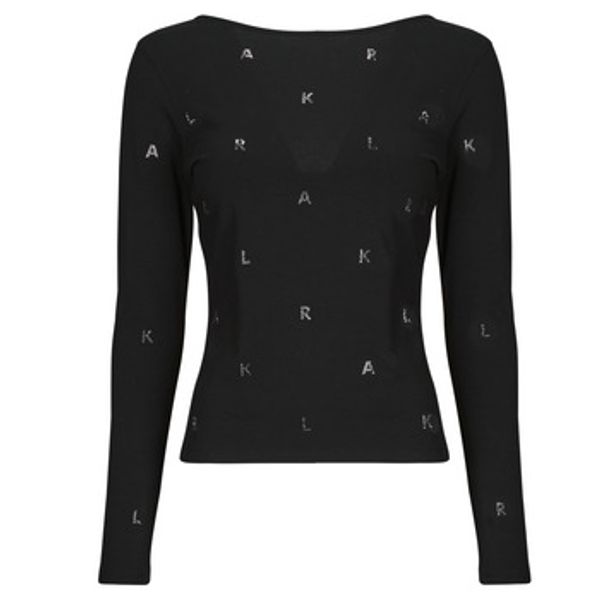 Karl Lagerfeld Karl Lagerfeld  Majice dugih rukava RHINESTONE KARL OPEN BACK LSLV  Karl Lagerfeld
