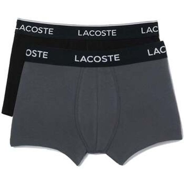 Lacoste Lacoste  Bokserice 2 Pack Cotton Stretch Logo Trunks Black/Dark Grey  Lacoste