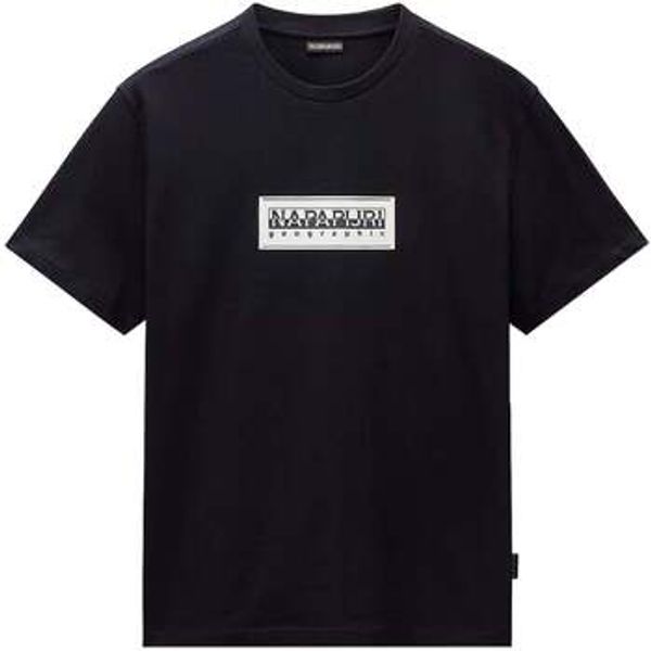 Napapijri Napapijri  Majice / Polo majice S Box Logo T-Shirt Black  Napapijri