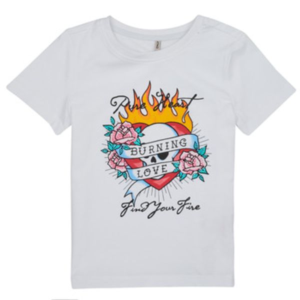 Only Only  Majice kratkih rukava KOGALICE-REG-S/S-BURNING-TOP-BOX-JRS  Only