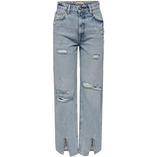 Only Only  Traperice ravnog kroja ONLASTRID HW WIDE SLIT LB DNM DOT - 15283272  Only
