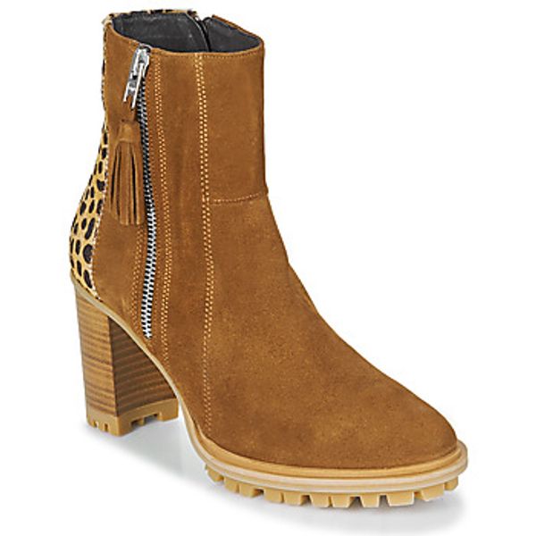 Philippe Morvan Philippe Morvan  Gležnjače LOKS V1 VELOURS CAMEL/LEOP  Philippe Morvan