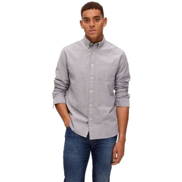 Selected Selected  Košulje dugih rukava Noos Regrick Oxford Shirt - Pirate Black  Selected