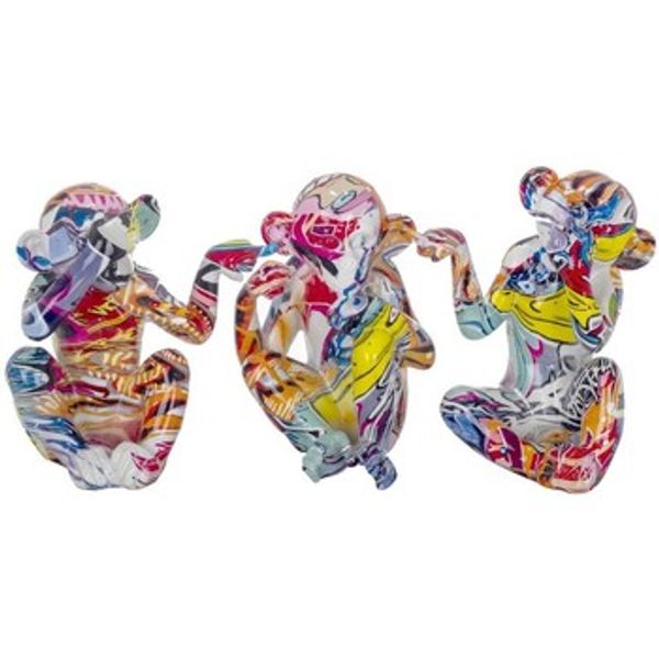 Signes Grimalt Signes Grimalt  Dekorativni predmeti Majmun Set 3U Figura  Signes Grimalt