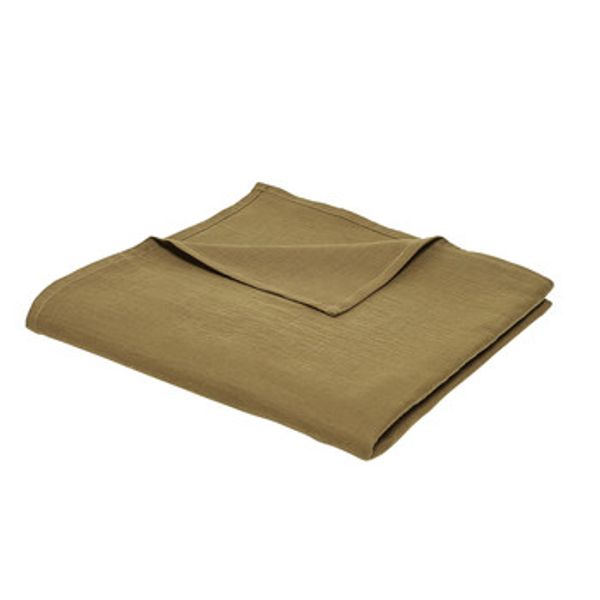 Today Today  Deke Plaid XL 150/200 Gaze de coton TODAY Essential Bronze  Today