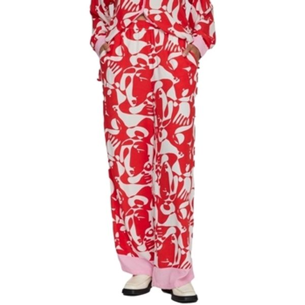 Vila Vila  Hlače Pants Kikki Mat - Flame  Vila