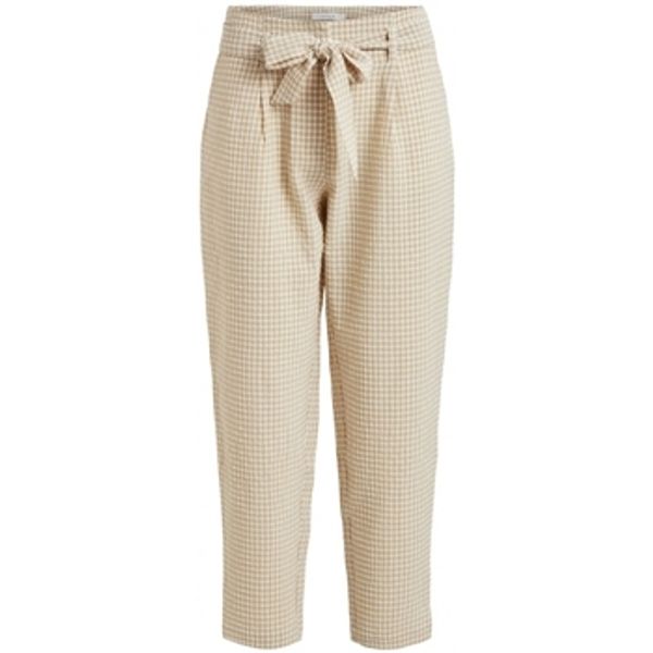 Vila Vila  Hlače Pants Laidas 7/8 - Cement  Vila