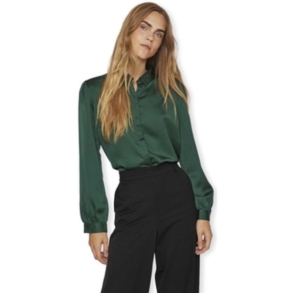 Vila Vila  Topovi i bluze Noos Ellette Satin Shirt L/S - Pineneedle  Vila