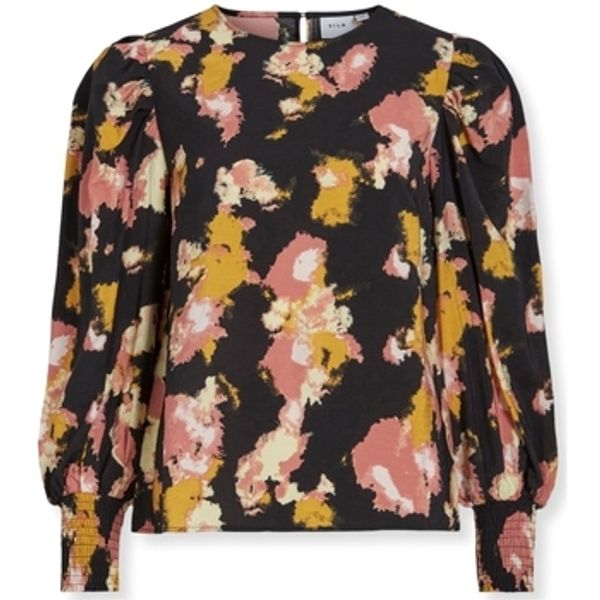 Vila Vila  Topovi i bluze Top Dortea L/S - Black/Old Rose  Vila