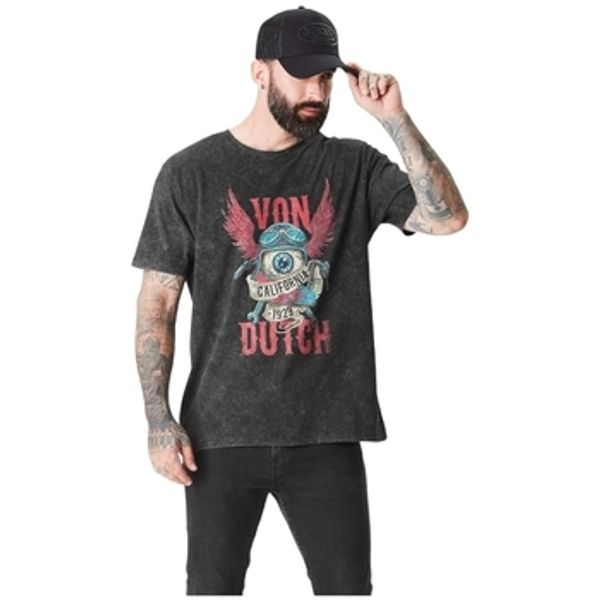 Von Dutch Von Dutch  Majice / Polo majice TEE SHIRT JERSEY   AVEC LOGO ET ACID WASH  Von Dutch