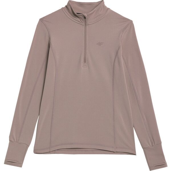 4F 4F BRUSHED UNDERWEAR 1/2 ZIP Ženska dukserica, bež, veličina