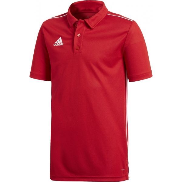adidas adidas CORE18 POLO Y Chlapecké polo tričko, crvena, veličina