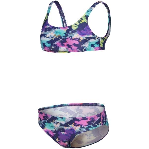 Arena Arena TIE AND DYE BIKINI TOP Dvodijelni kupaći kostim za djevojčice, mix, veličina