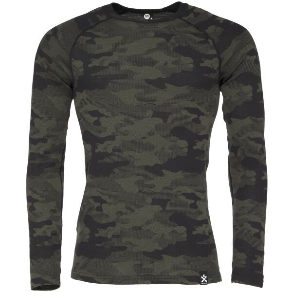 Bula Bula CAMO MERINO WOOL CREW Muška majica, khaki, veličina