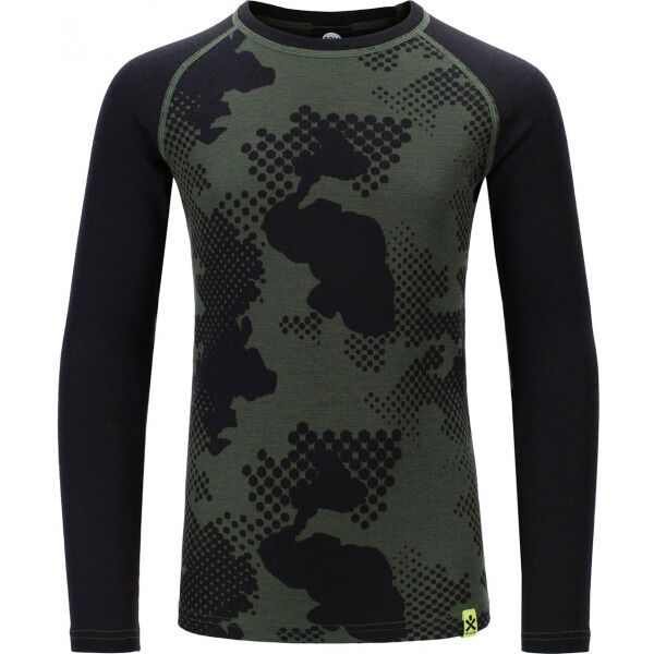 Bula Bula JR FREERIDE MERINO WOOL Dječja vunena majica, crna, veličina