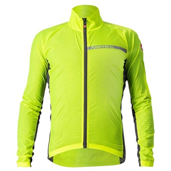 Castelli Castelli SQUADRA STRETCH Muška biciklistička vjetrovka, reflektirajući neon, veličina