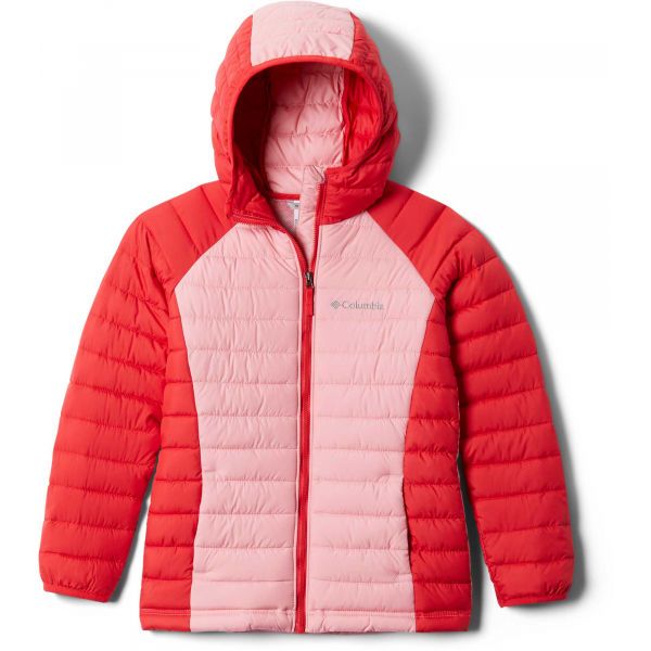 Columbia Columbia POWDER LITE GIRLS HOODED JACKET Dječja jakna, boja lososa, veličina