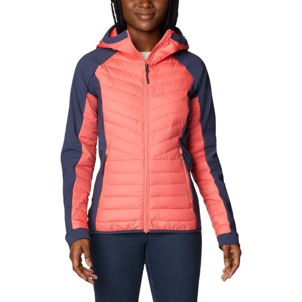 Columbia Columbia POWDER LITE HYBRID HOODED JACKET Ženska jakna, boja lososa, veličina
