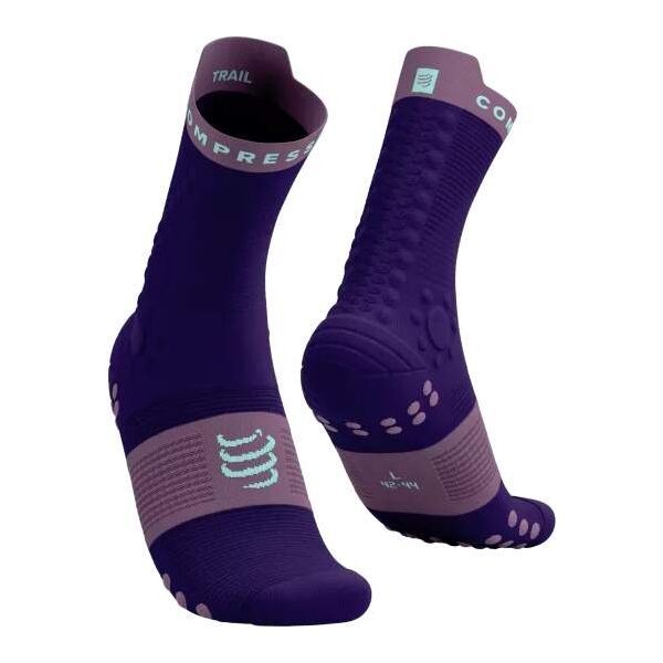 Compressport Compressport PRO RACING SOCKS v4.0 TRAIL Čarape za trčanje, ljubičasta, veličina