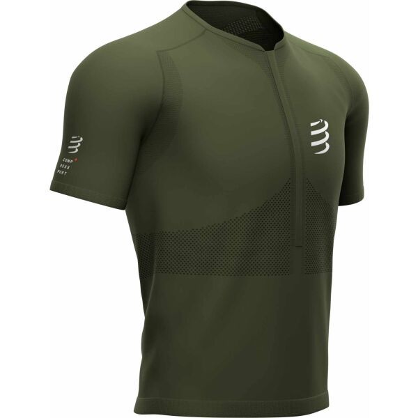Compressport Compressport TRAIL HALF-ZIP FITTED SS TOP Muški dres za trčanje, khaki, veličina