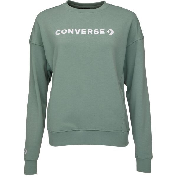 Converse Converse WORDMARK FLEECE HOODIE EMB Ženska dukserica, zelena, veličina