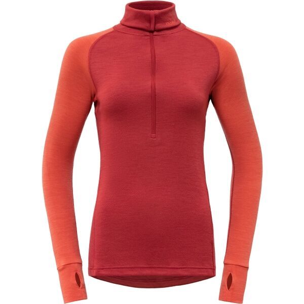Devold Devold EXPEDITION ZIP NECK Ženska majica s podignutim ovratnikom, crvena, veličina