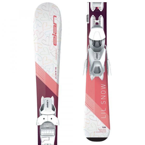 Elan Elan LIL SNOW W QS+EL 4.5 Dječje skije za spust, bijela, veličina